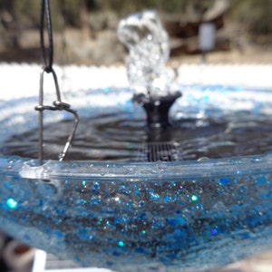Outdoor Fountain, Hanging Solar Powered Water Fountain, Choose any Color in My Shop image 2