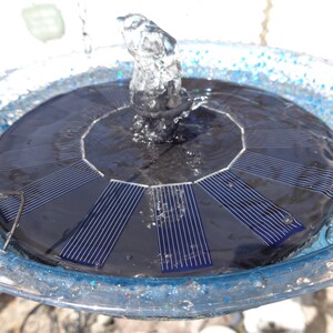 Outdoor Fountain, Hanging Solar Powered Water Fountain, Choose any Color in My Shop image 5