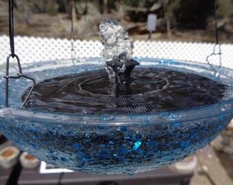 Outdoor Fountain, Hanging Solar Powered Water Fountain, Choose any Color in My Shop