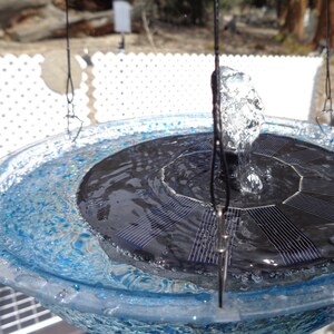 Outdoor Fountain, Hanging Solar Powered Water Fountain, Choose any Color in My Shop image 4