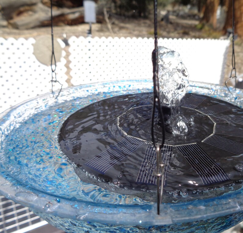 Outdoor Fountain, Hanging Solar Powered Water Fountain, Choose any Color in My Shop image 4