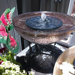 Outdoor Solar Standing Water Fountain, Lighted at Night, Choose any color in my shop. Free Shipping