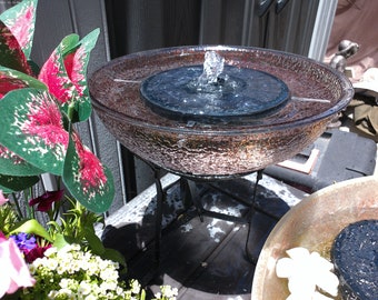 Outdoor Solar Standing Water Fountain, Lighted at Night, Choose any color in my shop. Free Shipping