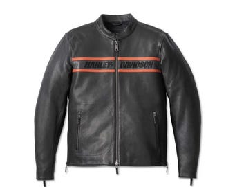 Men Harley-davidson® Victory Lane Leather Jacket, Biker Leather