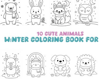 Winter Animals Coloring Book for Kids (PDF)