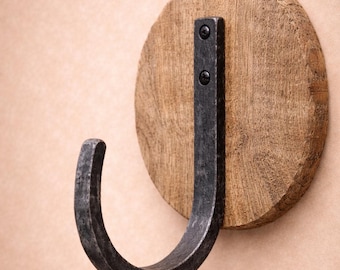 Rustikaler Hochleistungs-Metallwandhaken | Industrieller schwarzer Mantel- und Gebrauchshaken