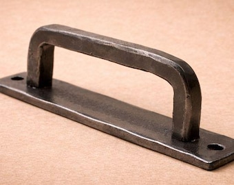 Handgemachte Möbelknauf aus Schmiedeeisen | Rustikaler Schubladengriff | Holz Beschläge