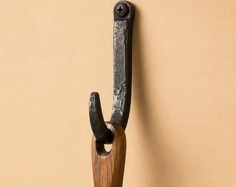 Cast Iron Skillet Hook | Wall Mounted Pot & Pan Hanger | Single Heavy Duty Iron Pot Hook