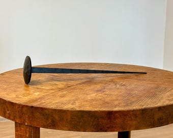Extra Großer Handgeschmiedeter Eisennagel | Schmiedeeisen Dekor | Rustikale Industrielle Wandkunst
