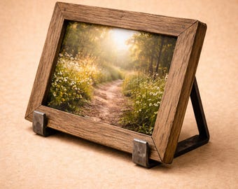 Vertikaler Fotorahmenhalter | Metall Bilderrahmen Ständer | Freistehende Tischplatte Staffelei | Hochzeitsschild & Floating Display Ständer