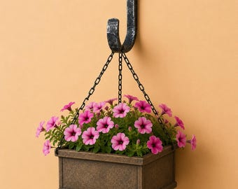 Rustic Heavy Duty Metal Wall Hook | Industrial Black Coat & Utility Hook