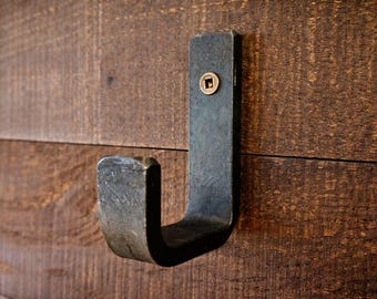 Handgemachter Stahl Wandhaken | Bauernhaus rustikale Dekor