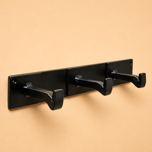 Railroad Spike Coat Rack | Industrial Farmhouse Wall Mount | Rustic Metal Hook Rack | Custom Length Options