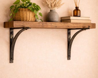 Metall Regalhalterungen | Schwarze Industrielle Wandregal Stützen | Strapazierfähige Eisenklammern für Regale