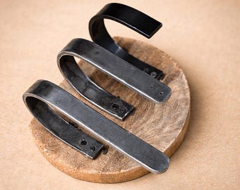 Handgeschmiedeter Vorhanghalter aus Eisen | Rustikales & Modernes Drapery Holdback | Fensterbeschläge aus Stahl