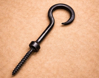 Handgeschmiedete Eisen Einschraubhaken | Schmiedeeisen Wandhaken