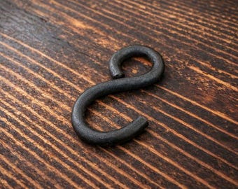 Handgeschmiedete Schmiedeeisen Haken | Schmiedeeisen rustikale Wandhaken | Handgemachte Eisen Haken zum aufhängen