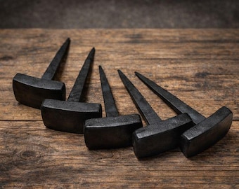 Handgeschmiedete Schmiedeeisen Nägel | Rustikales Schmiedefinish