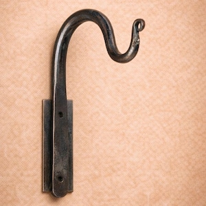 Handsmidda gardinstångshållare i smidesjärn - Rustika 15 cm konsoler, set om 2