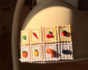 Mini magnete, magneti a timbro, magnete ai mirtilli, magnete da frigo in argilla polimerica fatto a mano, decorazione carina per la cucina, magnete estetico per alimenti, piccola idea regalo