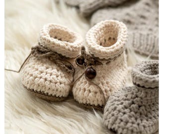 Baby First Shoes New Born GiftBaby Shower GiftHandmade Crochet Baby shoes