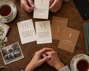 Tell Me Your Story Printable Card Deck, 108 Grandparent Interview Questions, Life Story Cards for Mom or Dad, Family History Keepsake Gift