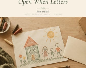 Open When Letters for Kids, Deployment Activity Kit for Children, Letters to a Deployed Dad or Mom, Printable Military Kids Journal
