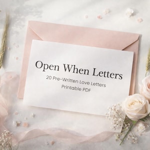 Open When Letters – 20 romantische gevoelens, ver weg cadeau (digitale download)