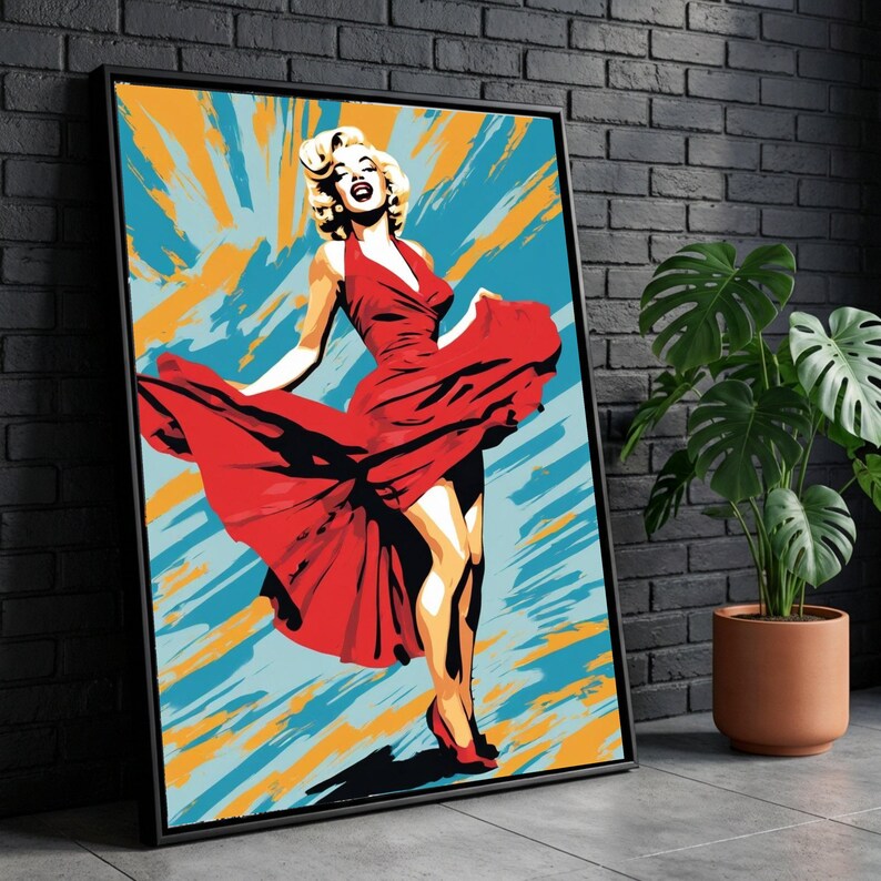Marilyn Monroe Pop Art Canvas Print, Retro Hollywood Glamour - Etsy