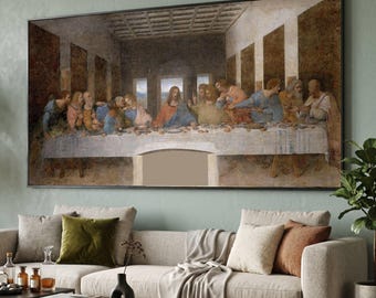 最後の晩餐の壁画、レオナルド・ダ・ヴィンチのキャンバスプリント