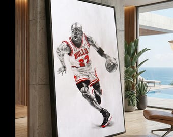マイケル・ジョーダン シカゴ・ブルズ 3 NBA バスケットボール アート