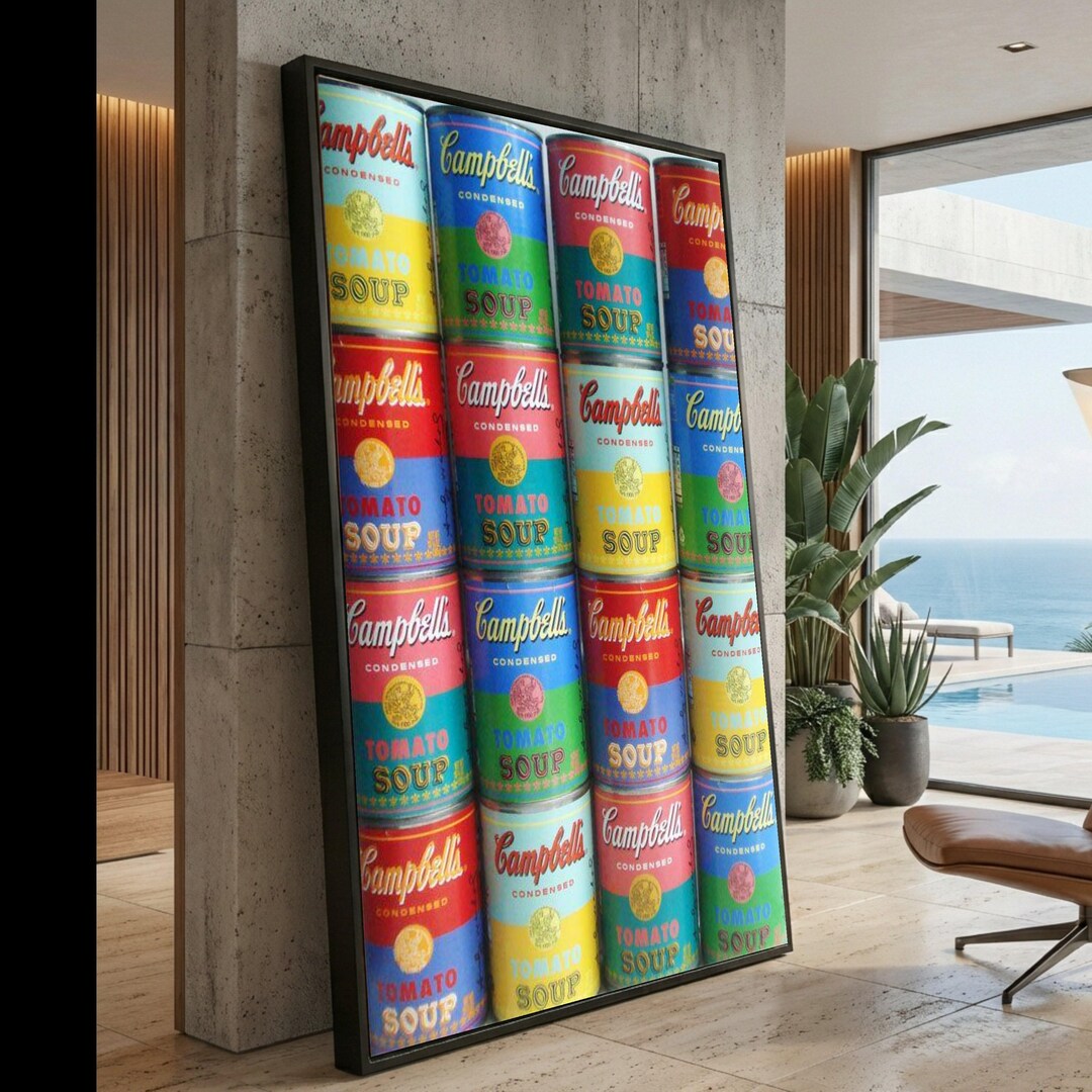 Campbell's Soup Cans Canvas Art, Pop Art Kitchen Decor - Etsy