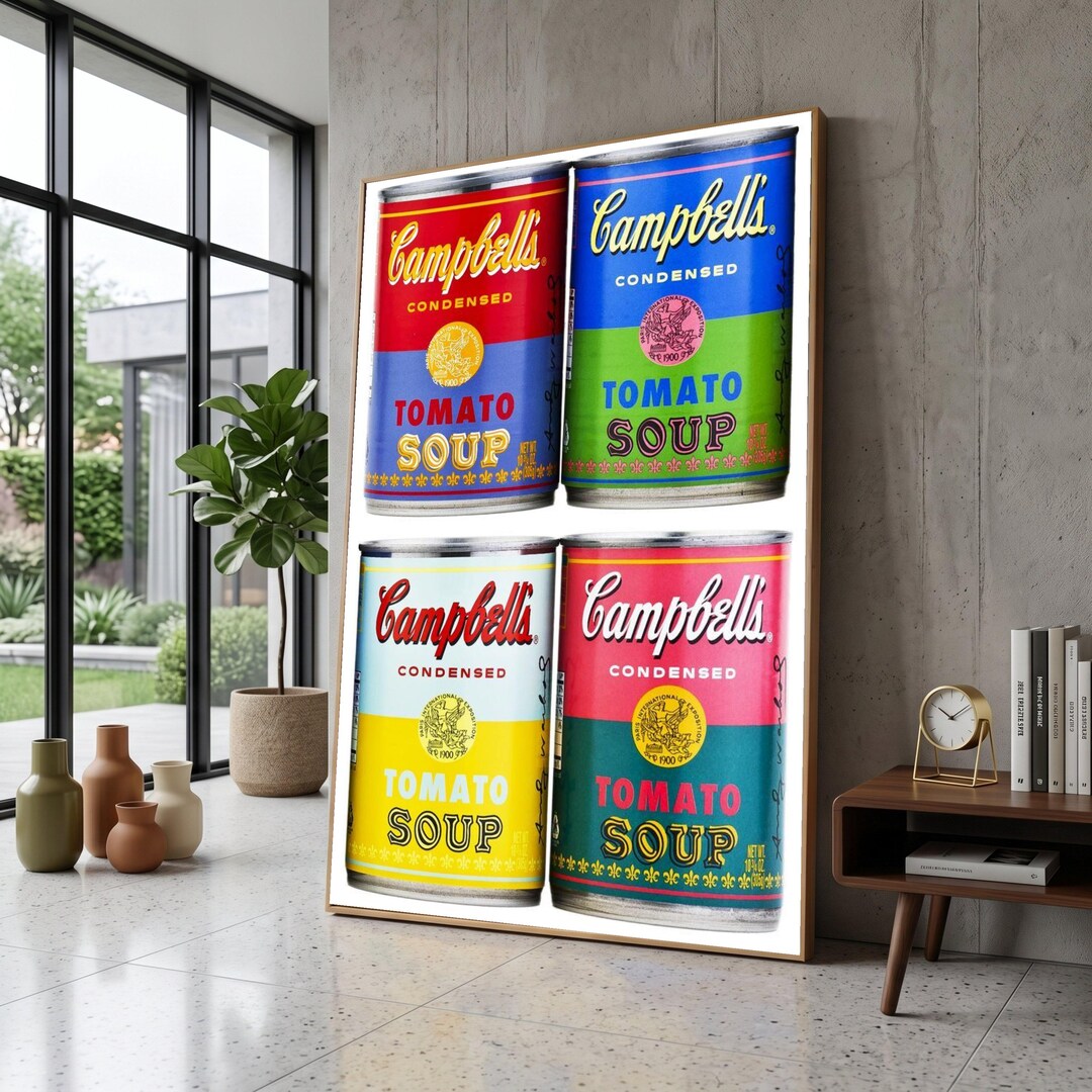Campbell's Tomato Soup Canvas Print, Pop Art Kitchen Decor - Etsy