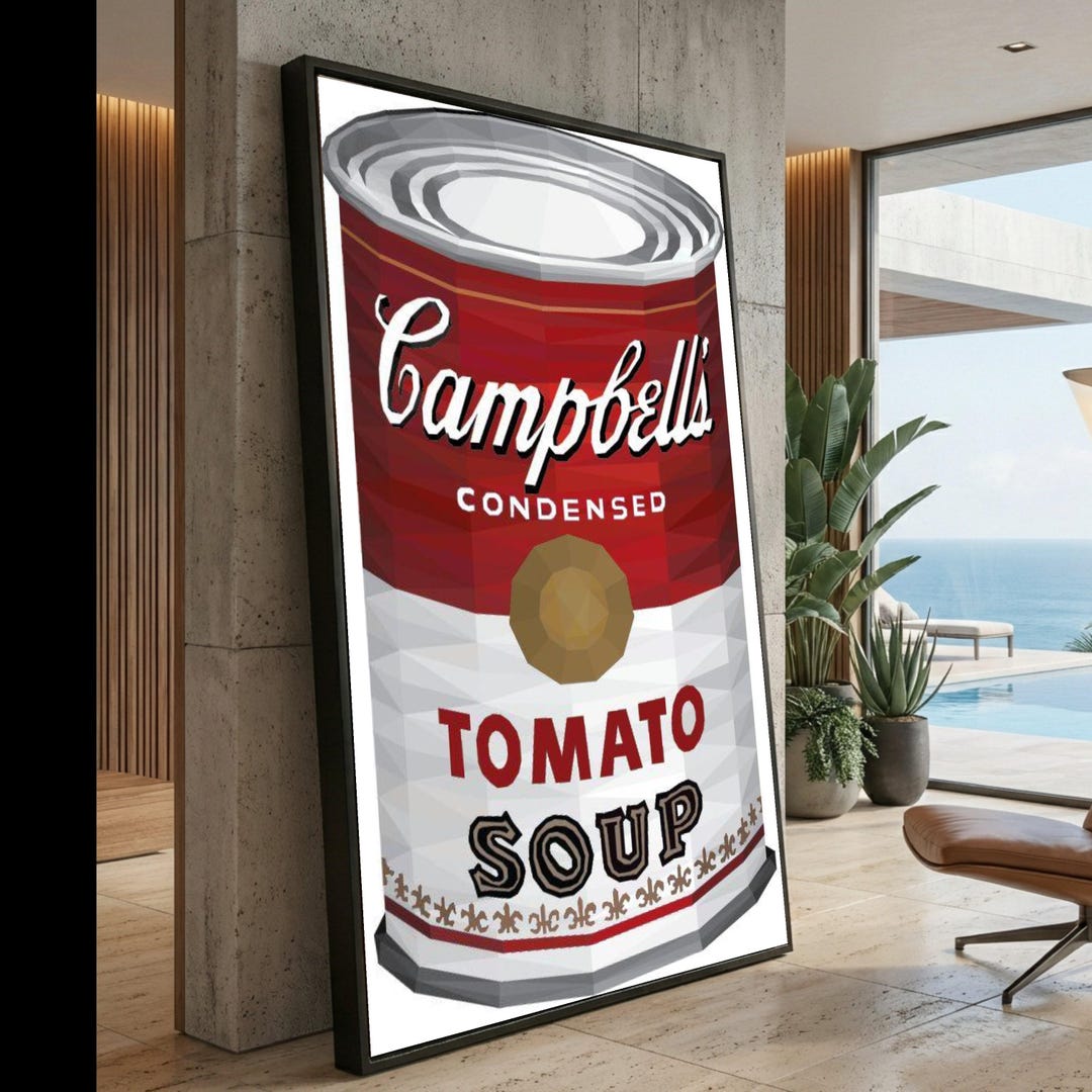 Campbell's Tomato Soup Can Canvas Art, Pop Art Kitchen Decor - Etsy