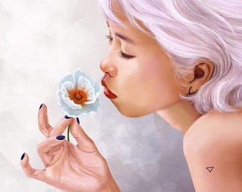 Anpassat digitalt porträtt, Från foto, Konstgåva från kärlek, Välj din önskade stil