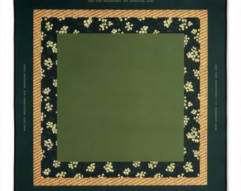 American Mahjong Mat | Sage Green Floral Table Cover | Neoprene Leatherette Rubber Playmat