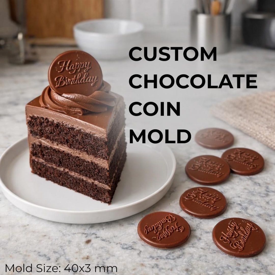 Chocololate Coin Maker Custom Chocolate Coin Mold Personalized Chocolate Medallion Platinum ...