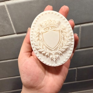 Molde de silicona ovalado personalizado para jabón con logotipo o texto personalizado. Molde hecho a mano para jabón, resina y cera. imagen 2