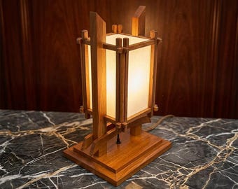 Japanese Shoji Style Bedside Table Lamp Home Decor