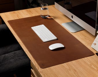 Tapete de mesa em couro, protetor de mesa grande, protetor de mesa para escritório, tapete de rato em couro