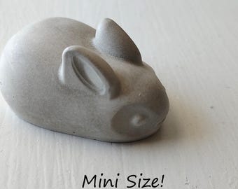 Mini Concrete BunBuns-  Cute Bunny Rabbit Art Sculpture - Indoor or Outdoor Concrete Garden Art, Rabbit Lover Gift, Mini Plant Ornaments
