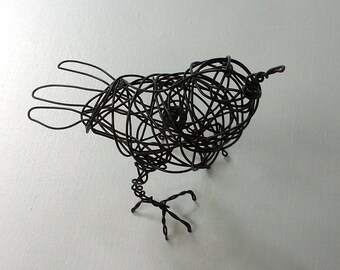 wire sculpture bird items