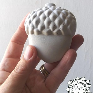 Large Concrete Acorns - Cement Garden Accents, Garden Ornaments, Plant Stones, Autumn Décor, Floral Accents, Fall Table Display, Hand Made