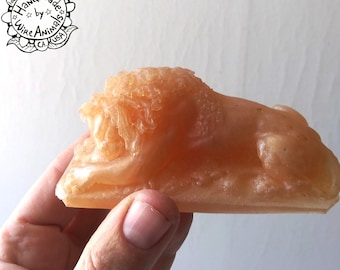 Cosmic Gold Resting Lion - Resin Art Sculpture - Lion Art - Gift for Leo, Big Cat Lover, Fun Animal Figurine, Wild Lion Art Statue, OOAK