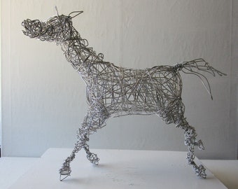 Unique Wire Horse Sculpture - LEVON - One of a Kind, Hand Made Sculpture, Original Art, Single Strand of Unbroken Wire, Unique Animal Statue