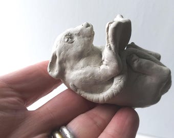 Reading Mouse - Life Sized Concrete Sculpture - Garden Art, Animal Statue, Gift for Pet Mouse Lover or Reader,Hand Made Original Statue, Art