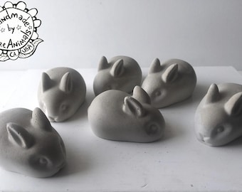 Concrete BunBuns-  Cute Bunny Rabbit Art Sculpture - Indoor or Outdoor Concrete Garden Art, Rabbit Lover Gift, Plant Ornament, Bunny Art
