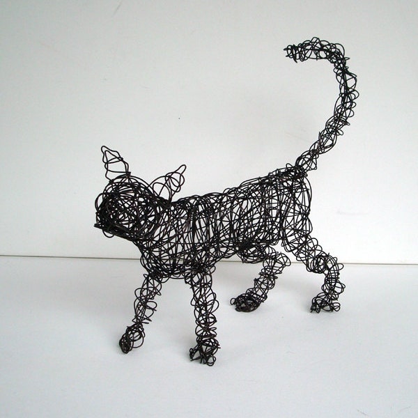 Wire Cat - KITTY GALORE - Unique Wire Cat Sculpture