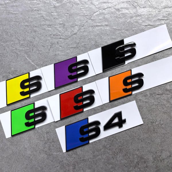 Various Colors S4 Rear Trunk Badge Tailgate Boot Lid Emblem For Audi A4 S4