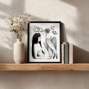 Reality - Wall Art Poster / Modern Print / Black and White Illustrated Home Decor image 6